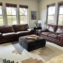 Leather Sofa & Loveseat