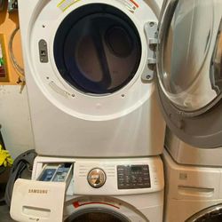 SAMSUNG WASHER AND GAS DRYER SET FRONT LOAD SIDE BY SIDE OR STACKED ✅ $600✅ FREE DELIVERY AND INSTALLATION