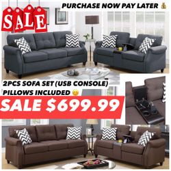 2PCS SOFA SET 