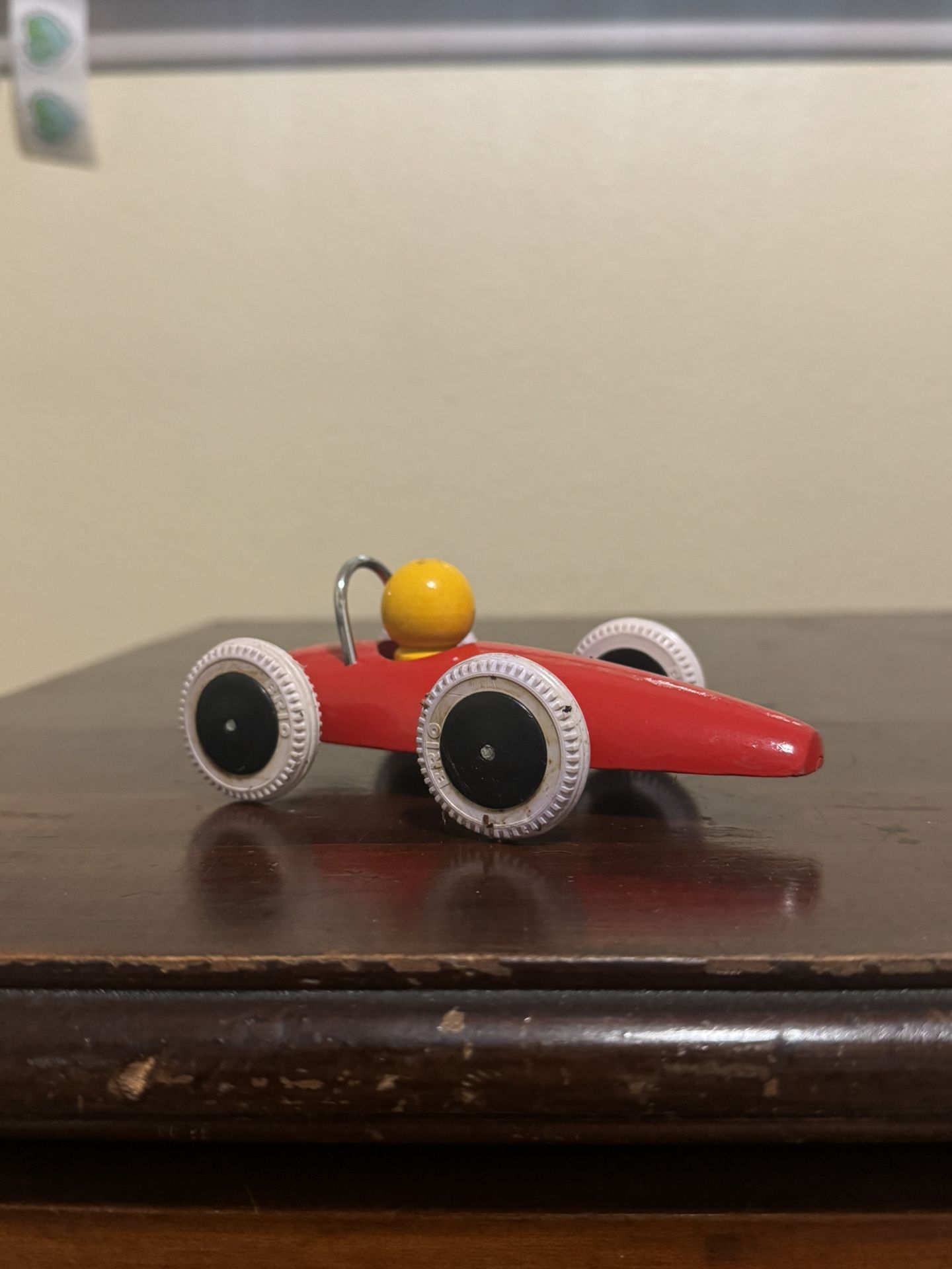 Vintage Brio Made in Sweden Toy Wooden Race Car Swedish - Missing Logo 