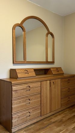 Mirror, Dresser & Cabinet Set