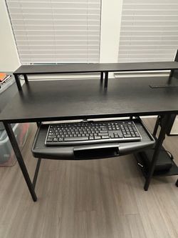 Computer Desk w/ Keyboard Tray & Monitor Stand