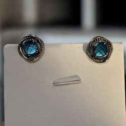 David Yurman Blue Topaz Earrings 