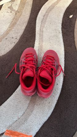 Red Lace-Up Athletic Sneakers