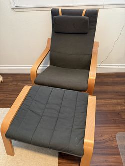 Ikea poang chair with footrest