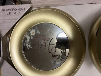 Gold Decorative Charger Plates 3-Piece Set