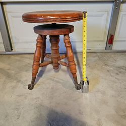 Antique Piano / Organ Stool 