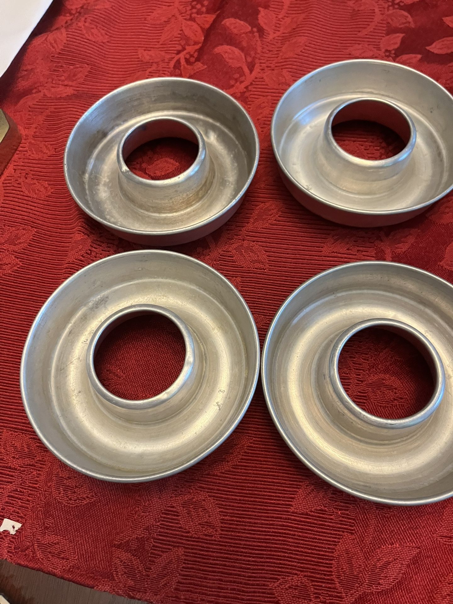 4 Antique Jello Individual Dishes 3 Inches Across