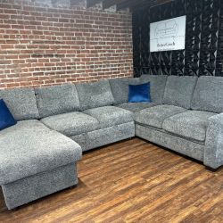 Delivery Available Costco U shape sectional gray blue retails 1500