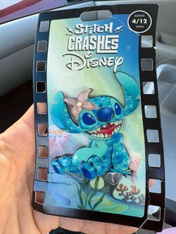 Disney stitch crashes little mermaid pin