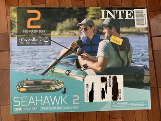 Intex Seahawk 2 Two-Person Inflatable Boat, 93" x 45" x 16"