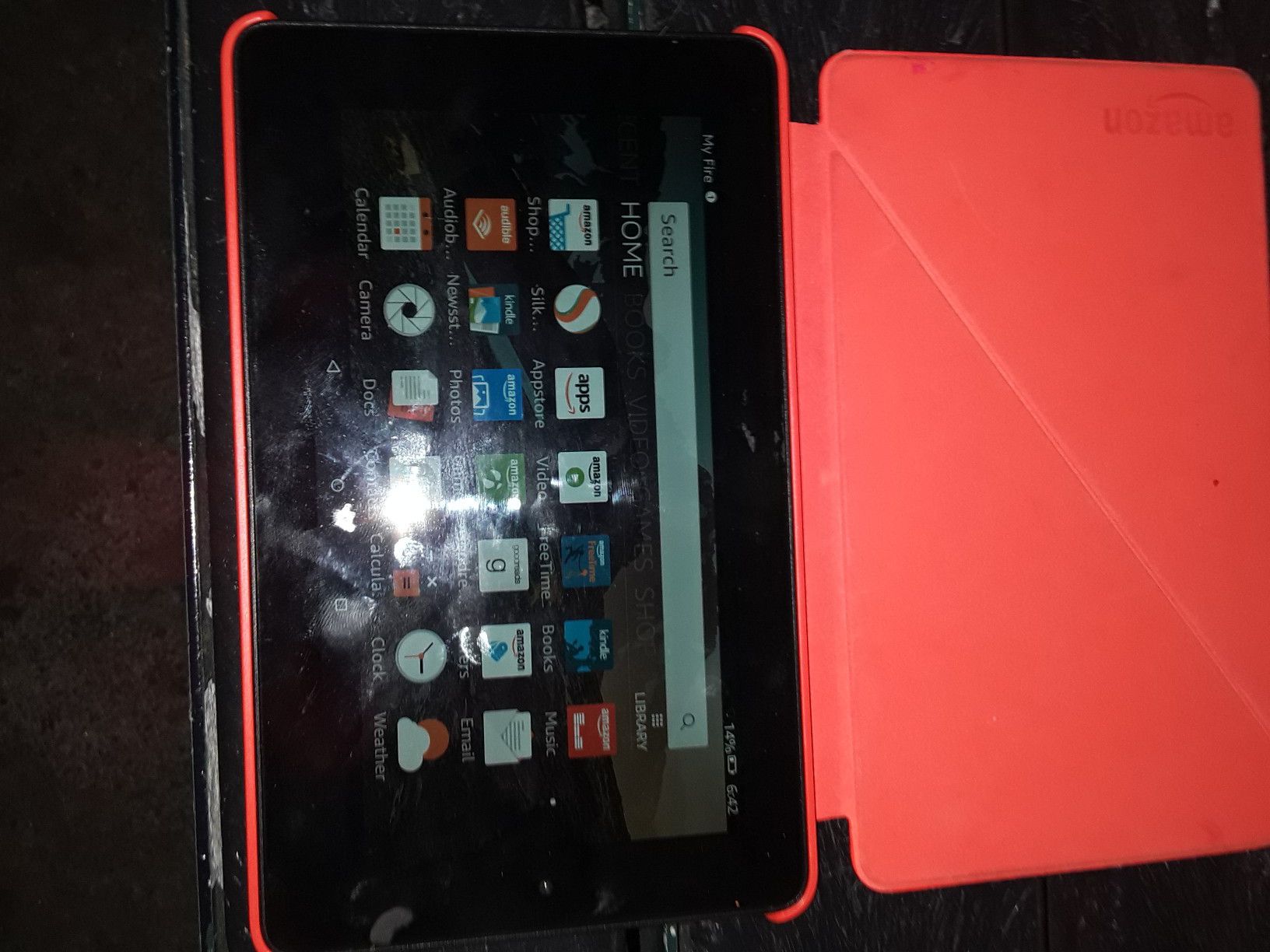 Amazon fire (5th generation) with case