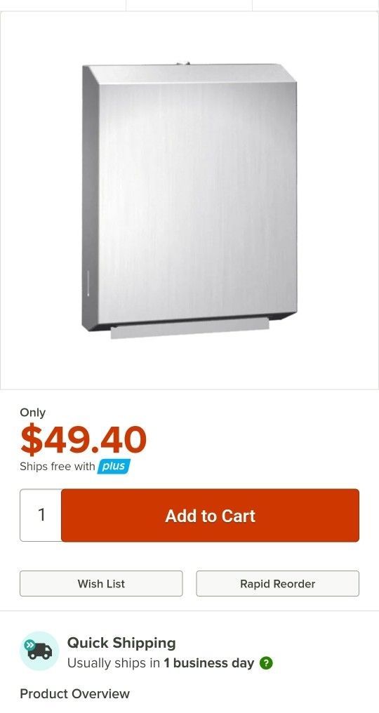 ASI Paper Towel Dispenser