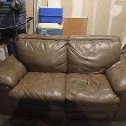 Brown Leather Couch