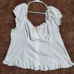 White Blouse Plus Size