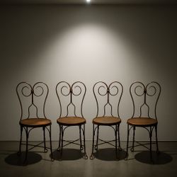 Antique Ice Cream Parlor Chairs (4)