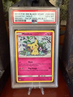 2019 Pokemon Black Star Mimikyu -Holo Promo #sm163 PSA 10
