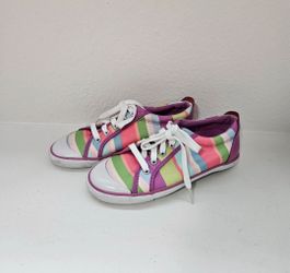 Coach Barrett Multicolor Stripe Sneakers 6.5B
