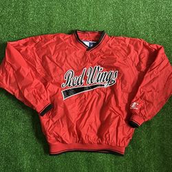 NHL logo Athletic Red Wings Pullover Jacket