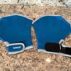 Speedo Swimming Resistance Gloves - Webbed Gloves for Water Aerobics, Aquatic Fitness, and Swim Training size M —used once  