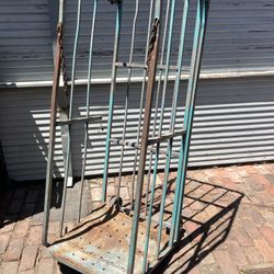 Metal shop cart for large objects, sheet goods, etc.