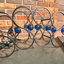 8 Bottle Blue Stone Wine Rack