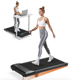 Walking Pad with 6% Incline, 300LBS Capacity Under Desk Treadmill for Home Office, Quiet Portable Mini Treadmill with App & Remote Control, No Assembl