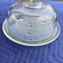 Glass  Dome For Cake /food 12inch Diameter 6 Tall 