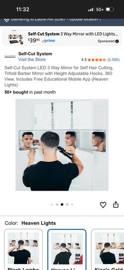 Self Cutting Barber Mirror