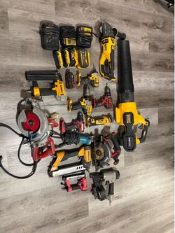 Huge DeWalt Tool Lot | FlexVolt, Drills, Circular Saws, Nail Guns, Grinder