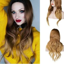Strawberry Blonde 2 Tone Ombre Loose Body Hair Wig