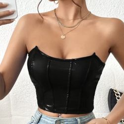 Black Leather Corset 