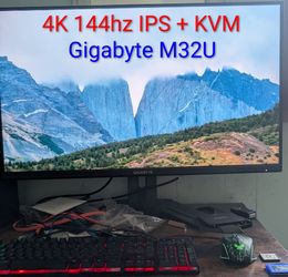 Gigabyte M32U - 32" 4K 144hz KVM