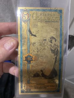 2019 24k Gold $5 Utah buck