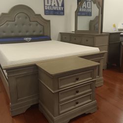 Labor Day sale. Frisco solid wood bedroom set only $899. Easy finance option. Same day delivery.