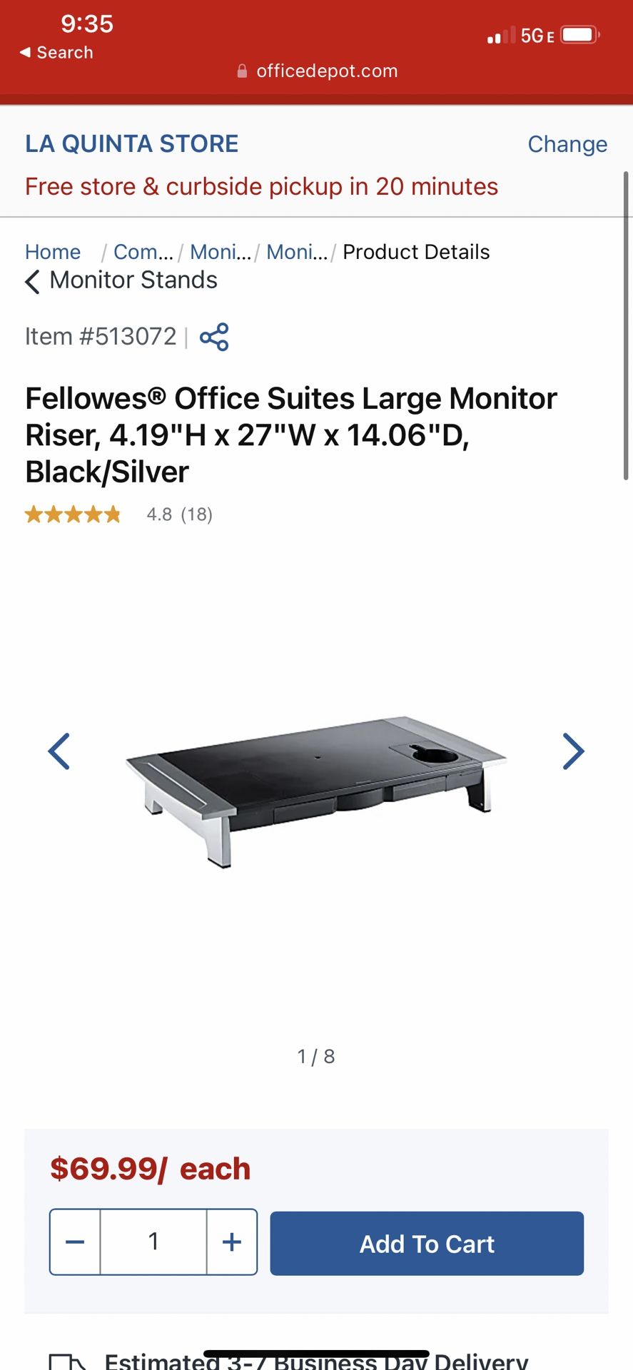 Fellowes office monitor riser