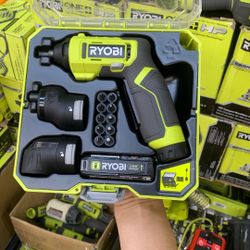 Ryobi USB Lithium Multi-head Screwdriver Kit Come With Battery And Cable Charger 