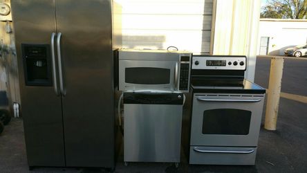 Ge stainless steel appliances set