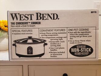 West Bend 5 Quart Crock Pot Crockery Slow Cooker - Unopened/New