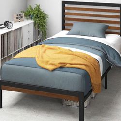 BED FRAME +MATRESS TWIN SIZE 