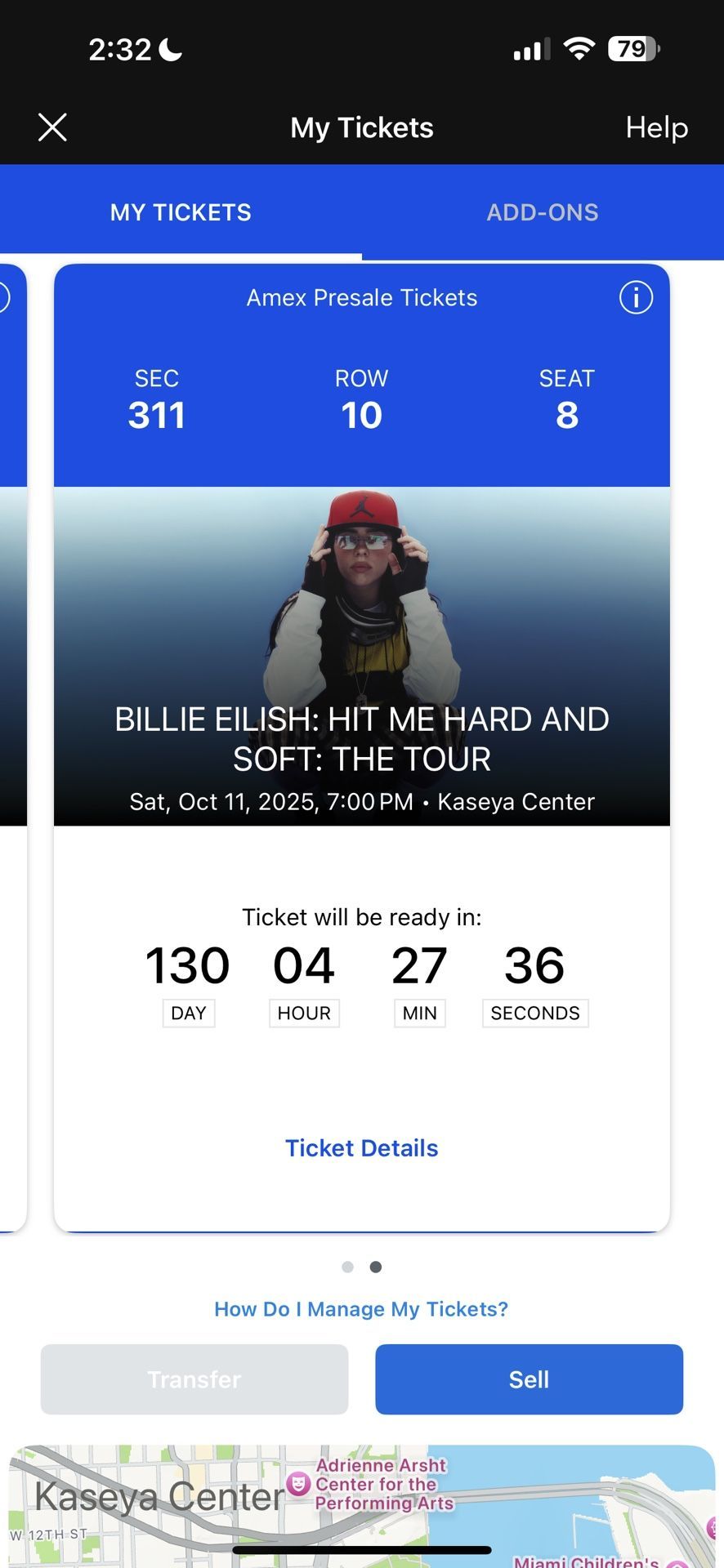 2 BILLIE EILISH TICKETS | KASEYA CENTER OCT 11