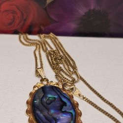 1759, SUENIA ZURICH 14K GP MISTIC STONE  NECKLACE , 11"IN 
