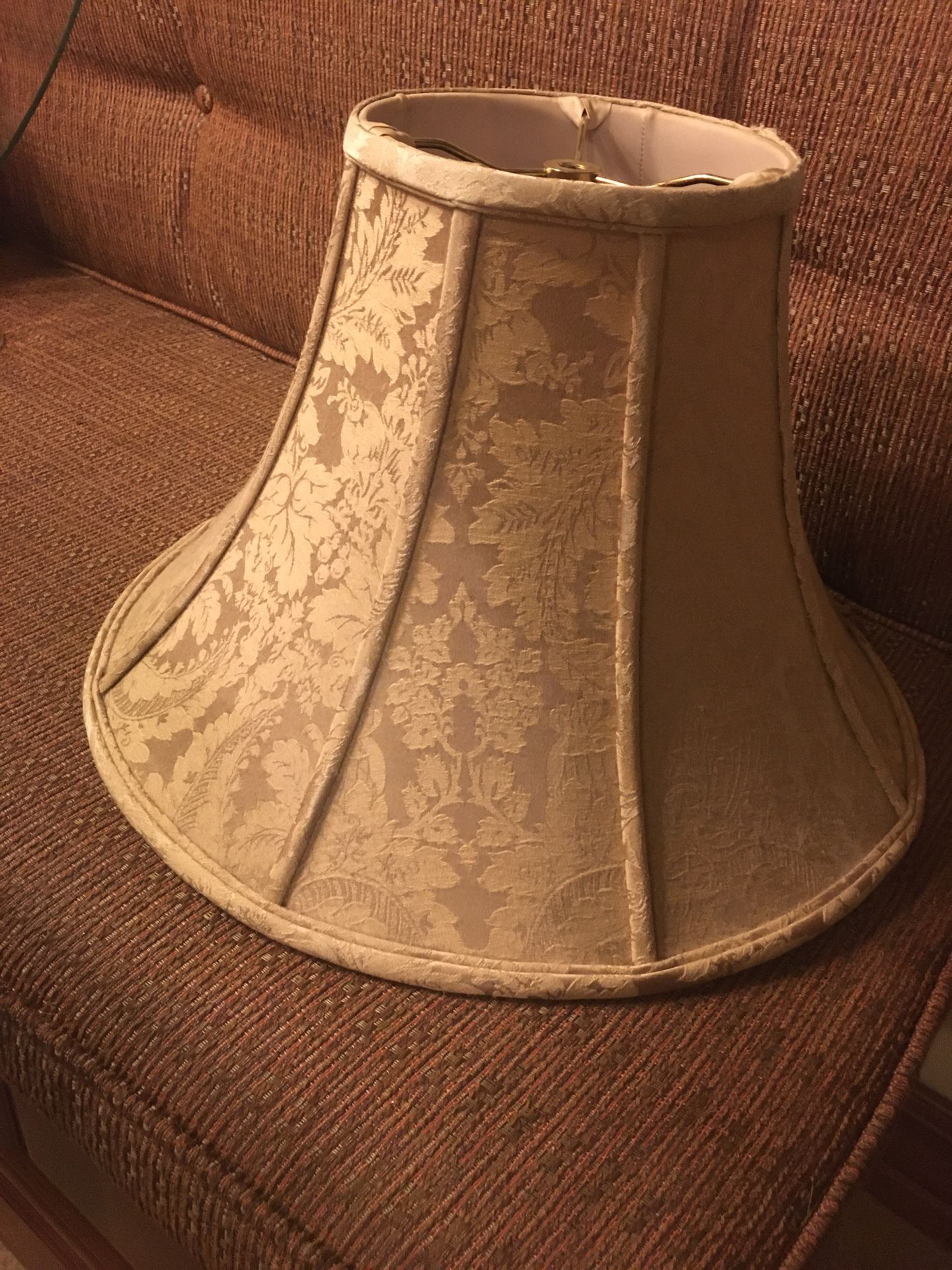 Bell shaped fabric lamp shade 12” x 17” x 7”