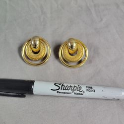 Vintage Pair Of 10k Gold Plated Earings 