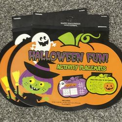Lot of 2-Halloween Fun Activity Placemats for Kids-12 Sheets-NEW-