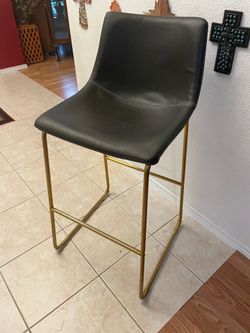 29” leather covered bar stool