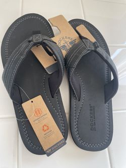 New Men’s Flip-Flops Dockers Black Size 7/8