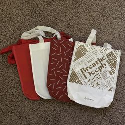 Lululemon 4 Small Shopping Bags