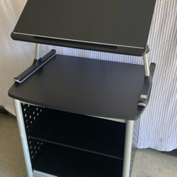 Rolling Nightstand Furniture Stand TV Printer Computer Laptop Desk