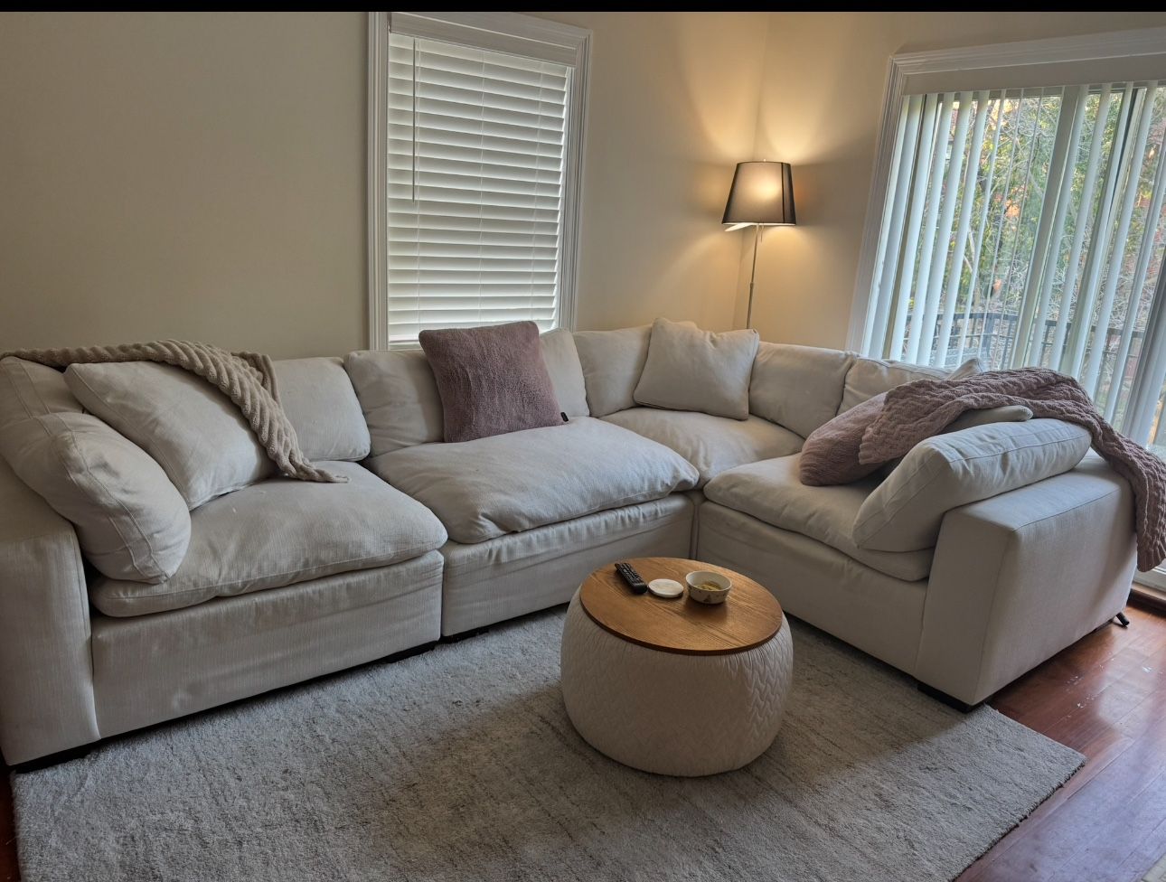 Plush Modular Sectional Sofa β 4 Pieces (Must Go!)